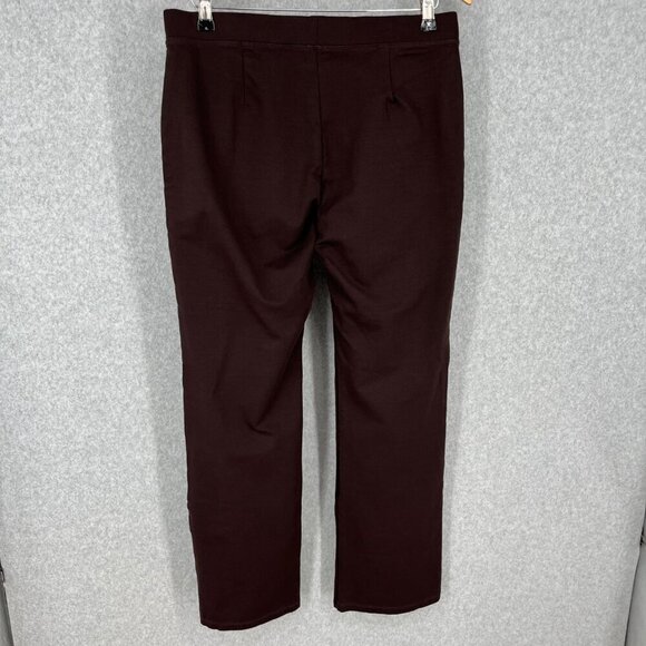 Eileen Fisher Ponte Knit Straight Leg Pull On Pant Size S Chocolate Brown Office - Picture 3 of 11